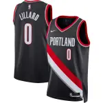 Unisex Portland Trail Blazers Damian Lillard Black Swingman Jersey - Icon Edition