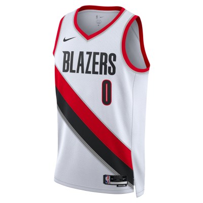 Unisex Portland Trail Blazers Damian Lillard White Swingman Jersey - Association Edition 02
