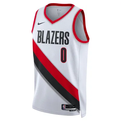 Unisex Portland Trail Blazers Damian Lillard White Swingman Jersey - Association Edition 02