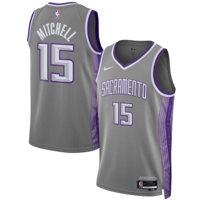 Unisex Sacramento Kings Davion Mitchell Anthracite 2022/23 Swingman Jersey - City Edition 01