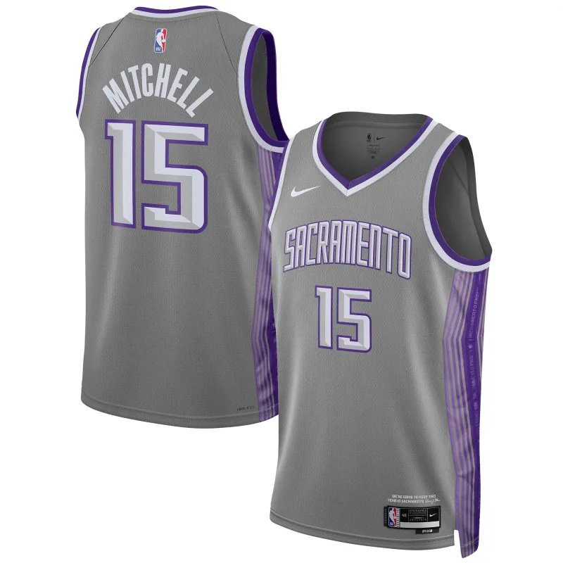 Unisex Sacramento Kings Davion Mitchell Anthracite 2022/23 Swingman Jersey - City Edition