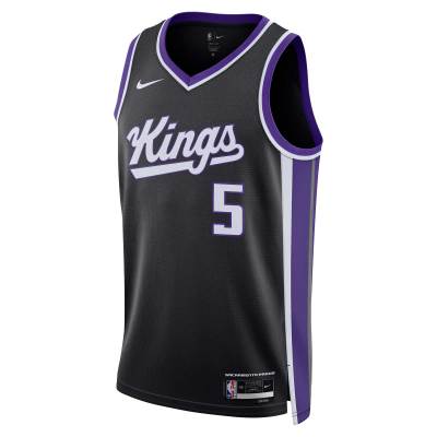 Unisex Sacramento Kings De'Aaron Fox Black Swingman Jersey - Icon Edition 02