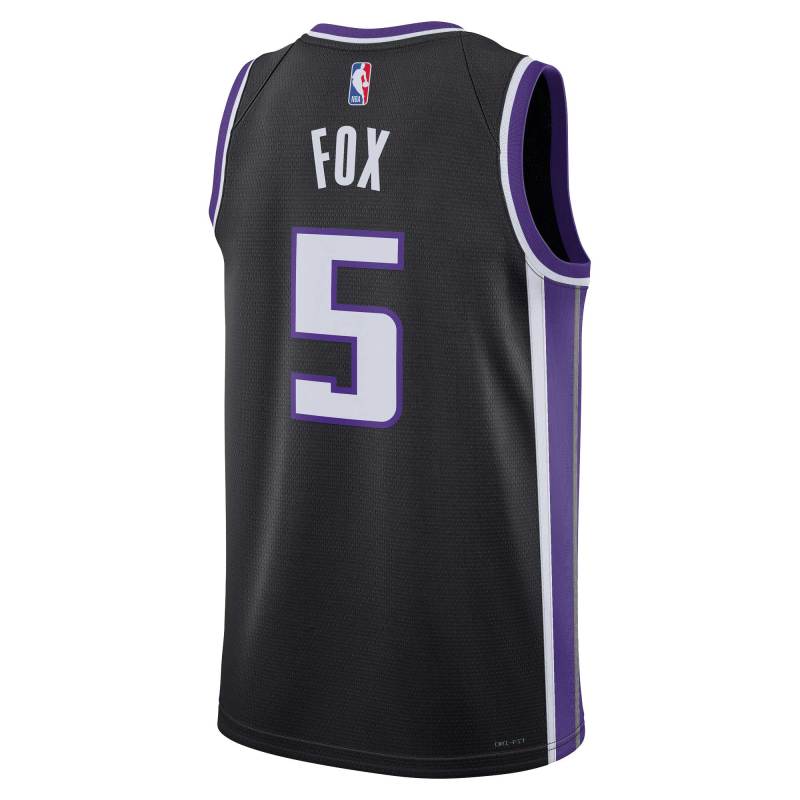 Unisex Sacramento Kings De'Aaron Fox Black Swingman Jersey - Icon Edition
