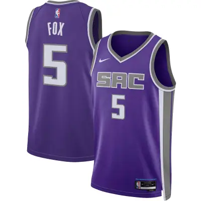 Unisex Sacramento Kings De'Aaron Fox Purple Swingman Jersey - Icon Edition 01
