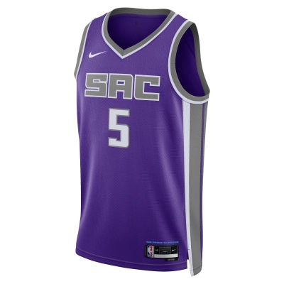 Unisex Sacramento Kings De'Aaron Fox Purple Swingman Jersey - Icon Edition 02