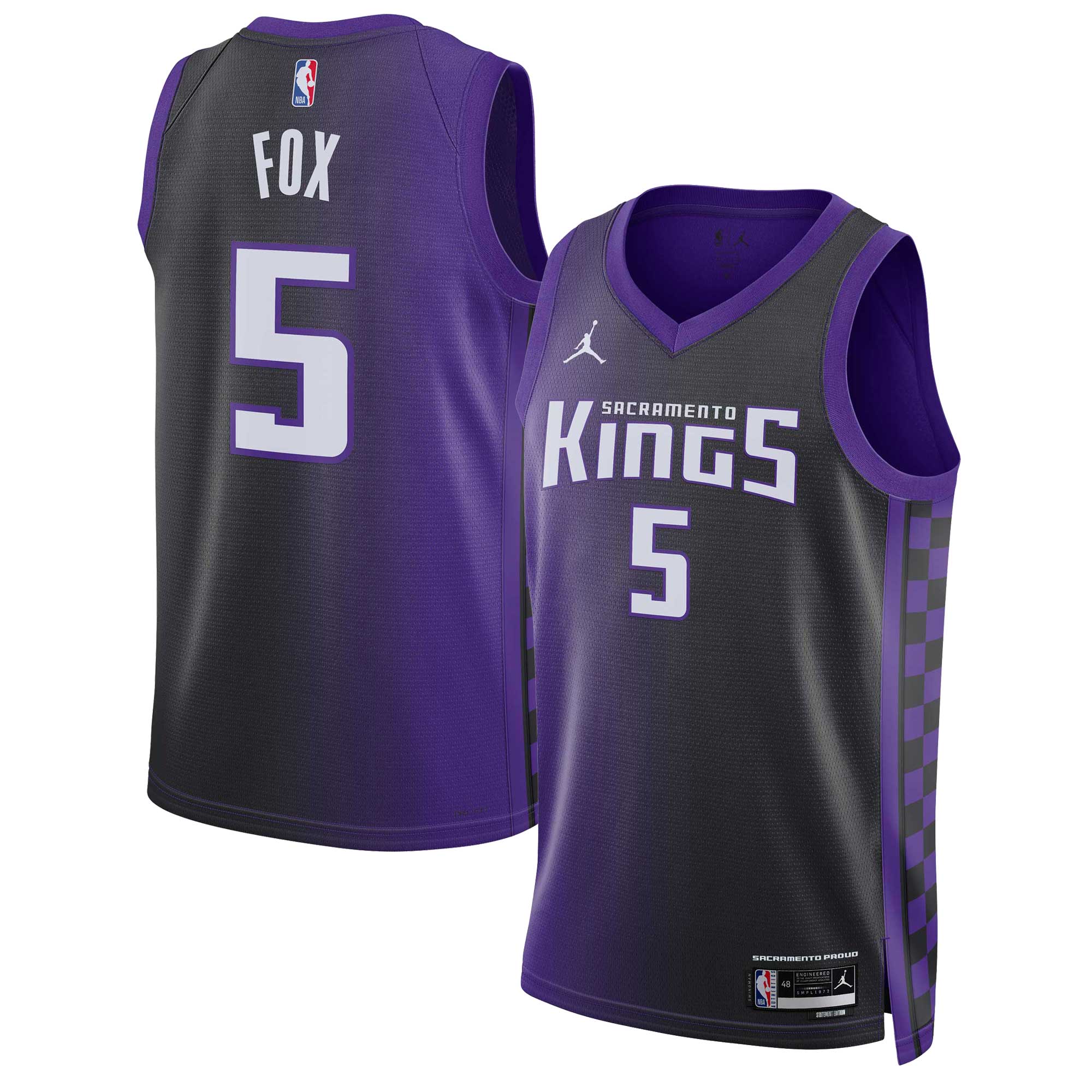Unisex Sacramento Kings De'Aaron Fox Purple Swingman Jersey - Statement Edition