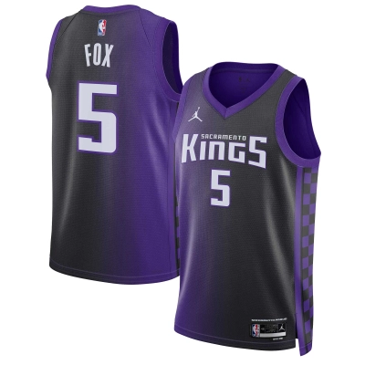 Unisex Sacramento Kings De'Aaron Fox Purple Swingman Jersey - Statement Edition 01