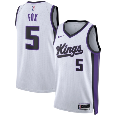 Unisex Sacramento Kings De'Aaron Fox White Swingman Jersey - Association Edition 01