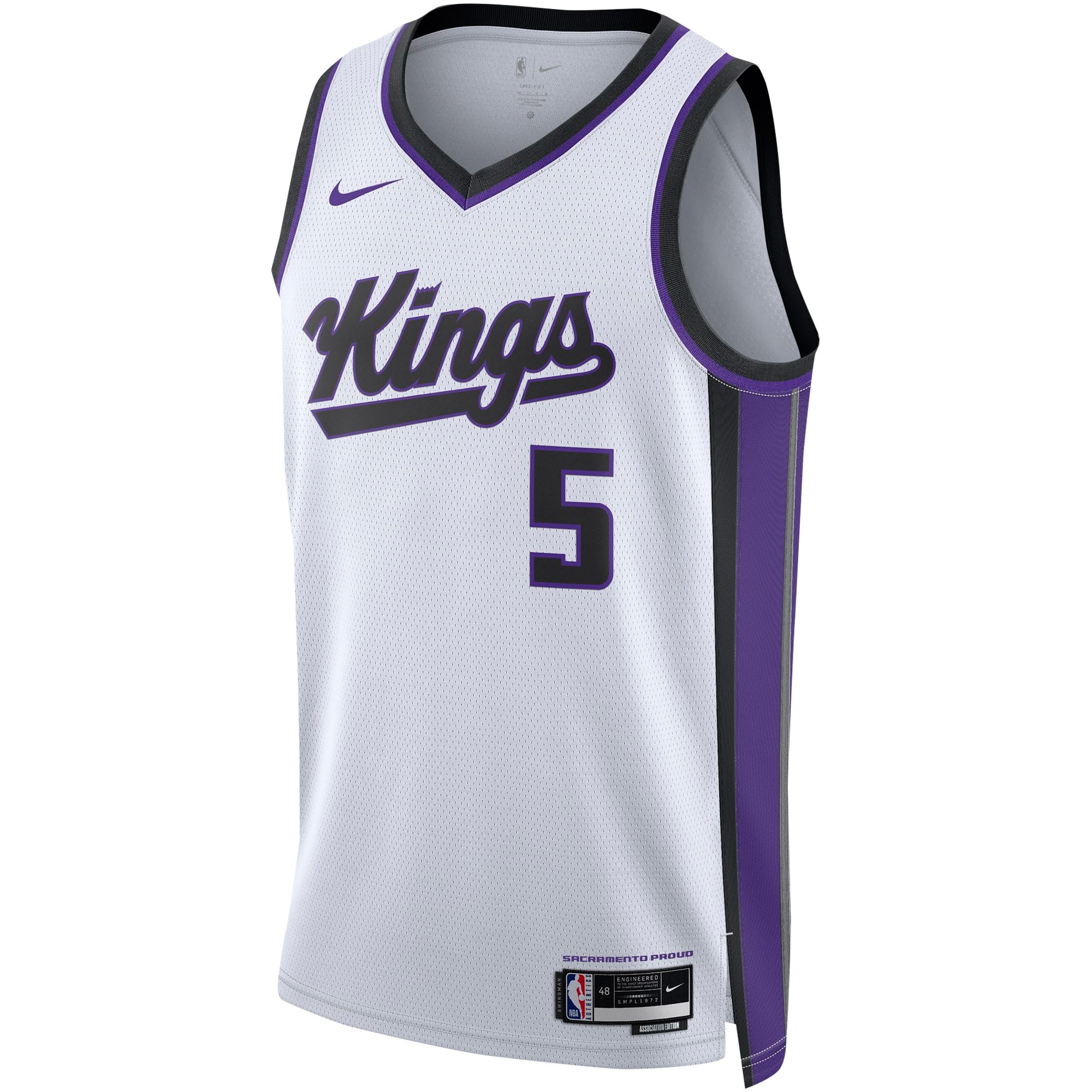 Unisex Sacramento Kings De'Aaron Fox White Swingman Jersey - Association Edition