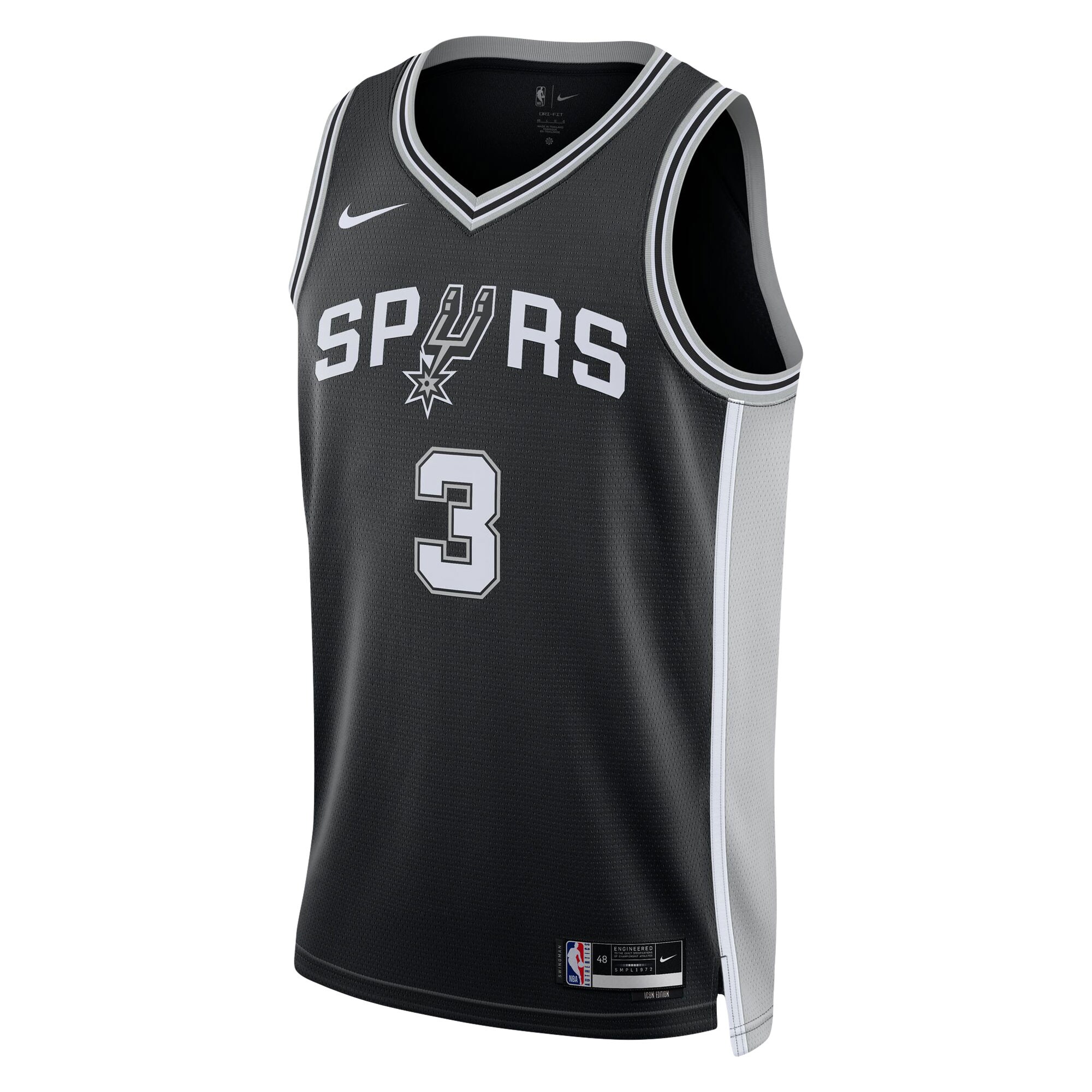 Unisex San Antonio Spurs Keldon Johnson Black Swingman Jersey - Icon Edition