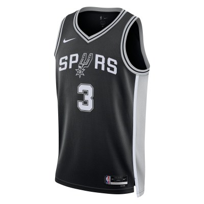 Unisex San Antonio Spurs Keldon Johnson Black Swingman Jersey - Icon Edition 02