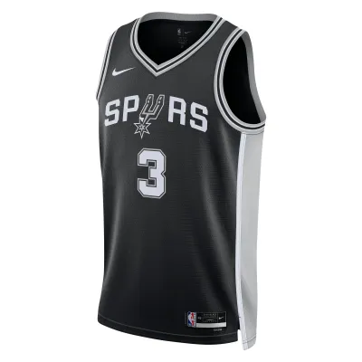 Unisex San Antonio Spurs Keldon Johnson Black Swingman Jersey - Icon Edition 02