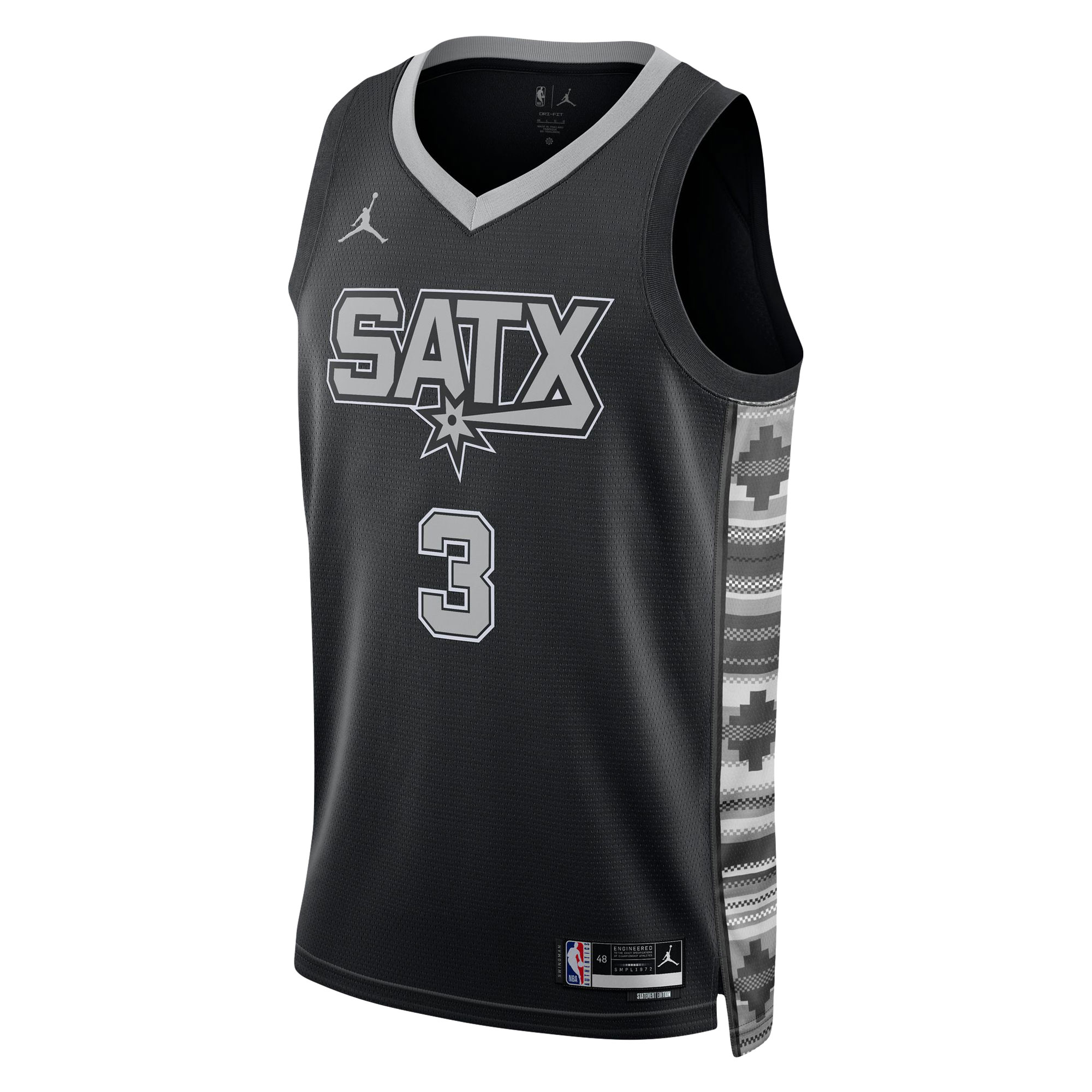 Unisex San Antonio Spurs Keldon Johnson Black Swingman Jersey - Statement Edition