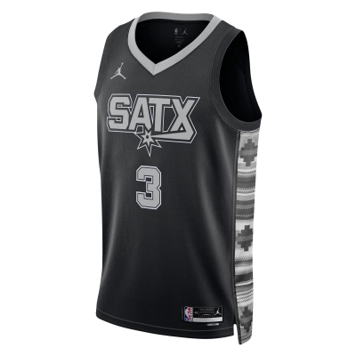 Unisex San Antonio Spurs Keldon Johnson Black Swingman Jersey - Statement Edition 02