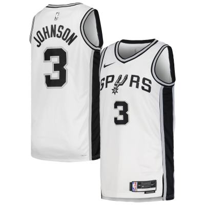 Unisex San Antonio Spurs Keldon Johnson White Swingman Jersey - Association Edition 01