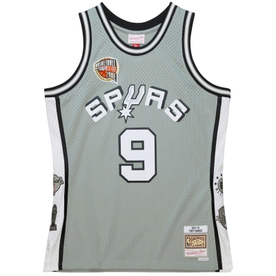 Unisex San Antonio Spurs Tony Parker Gray Hall of Fame Class of 2023 Throwback Swingman Jersey 02