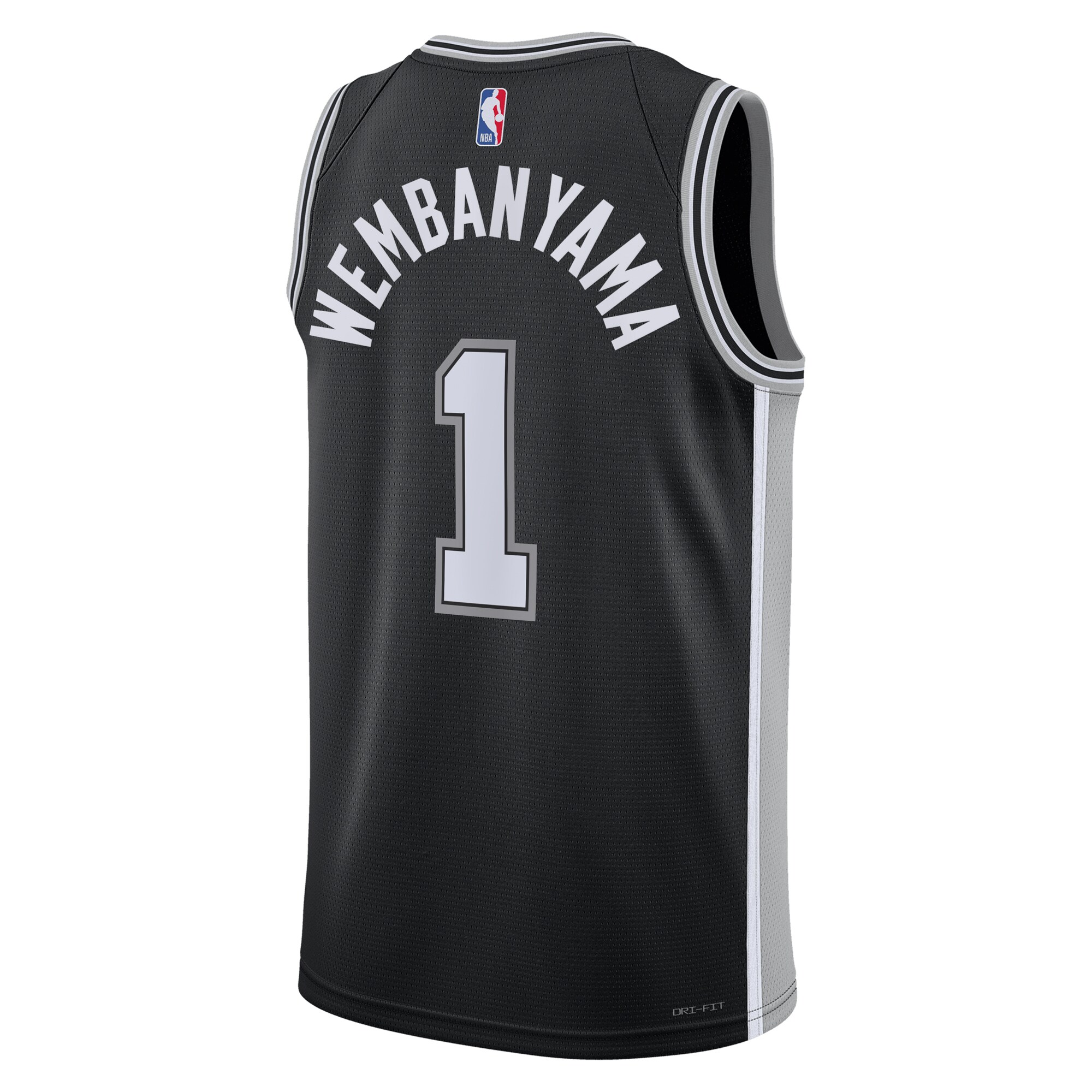Unisex San Antonio Spurs Victor Wembanyama Black 2023 NBA Draft First Round Pick Swingman Jersey - Icon Edition