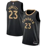 Unisex Toronto Raptors Fred VanVleet Black 2022/23 Swingman Jersey - City Edition