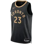 Unisex Toronto Raptors Fred VanVleet Black 2022/23 Swingman Jersey - City Edition