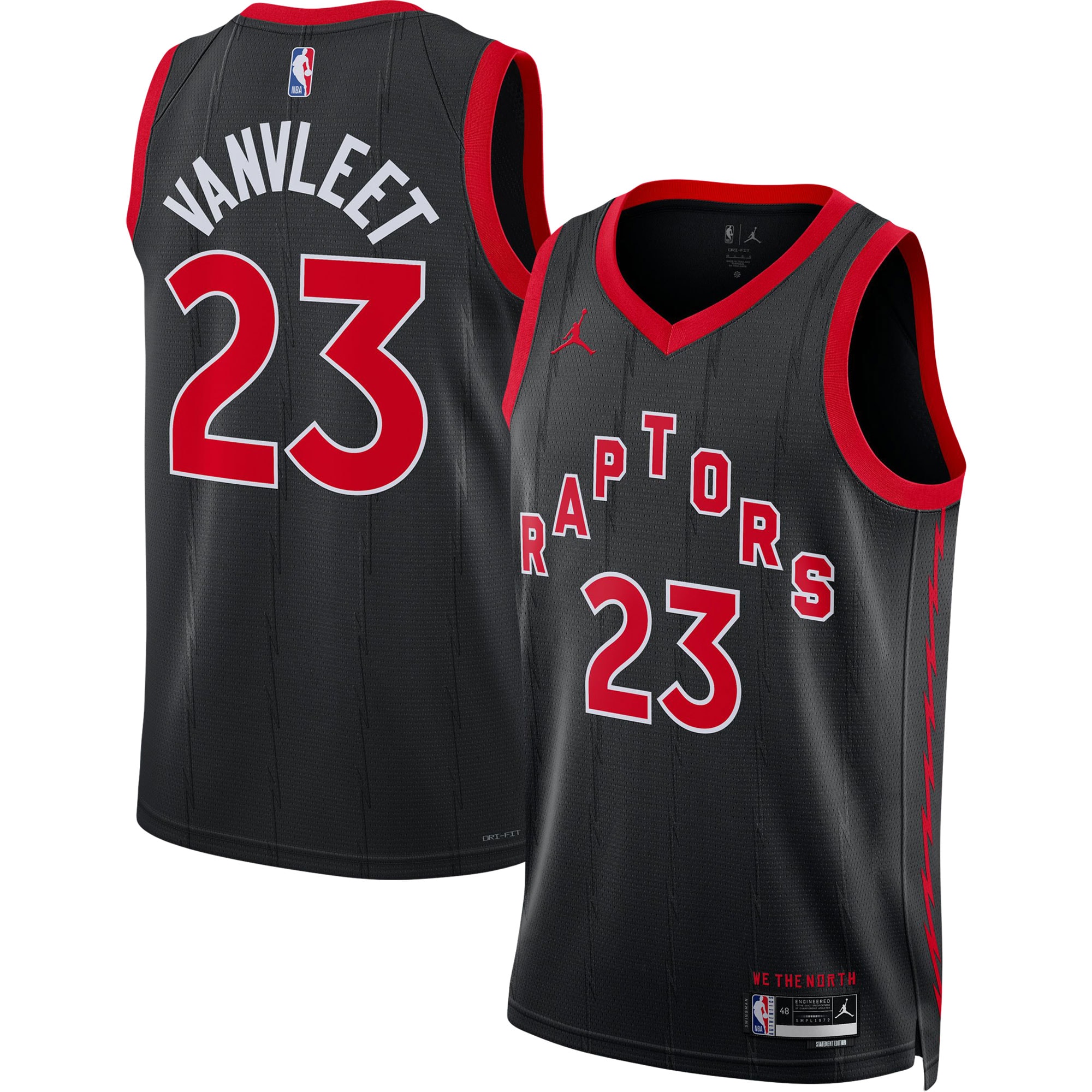 Unisex Toronto Raptors Fred VanVleet Black Swingman Jersey - Statement Edition