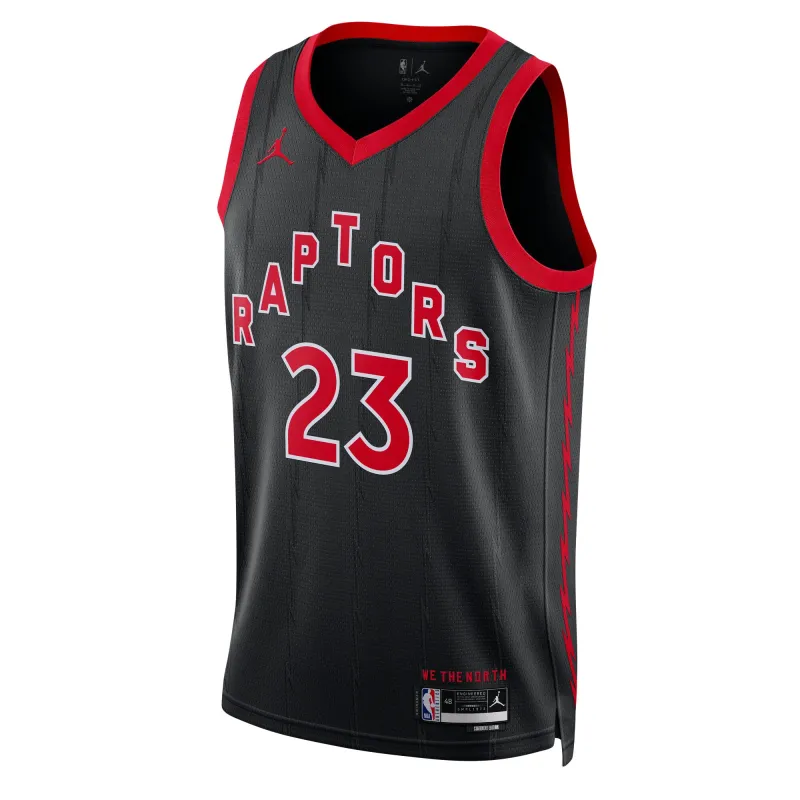 Unisex Toronto Raptors Fred VanVleet Black Swingman Jersey - Statement Edition