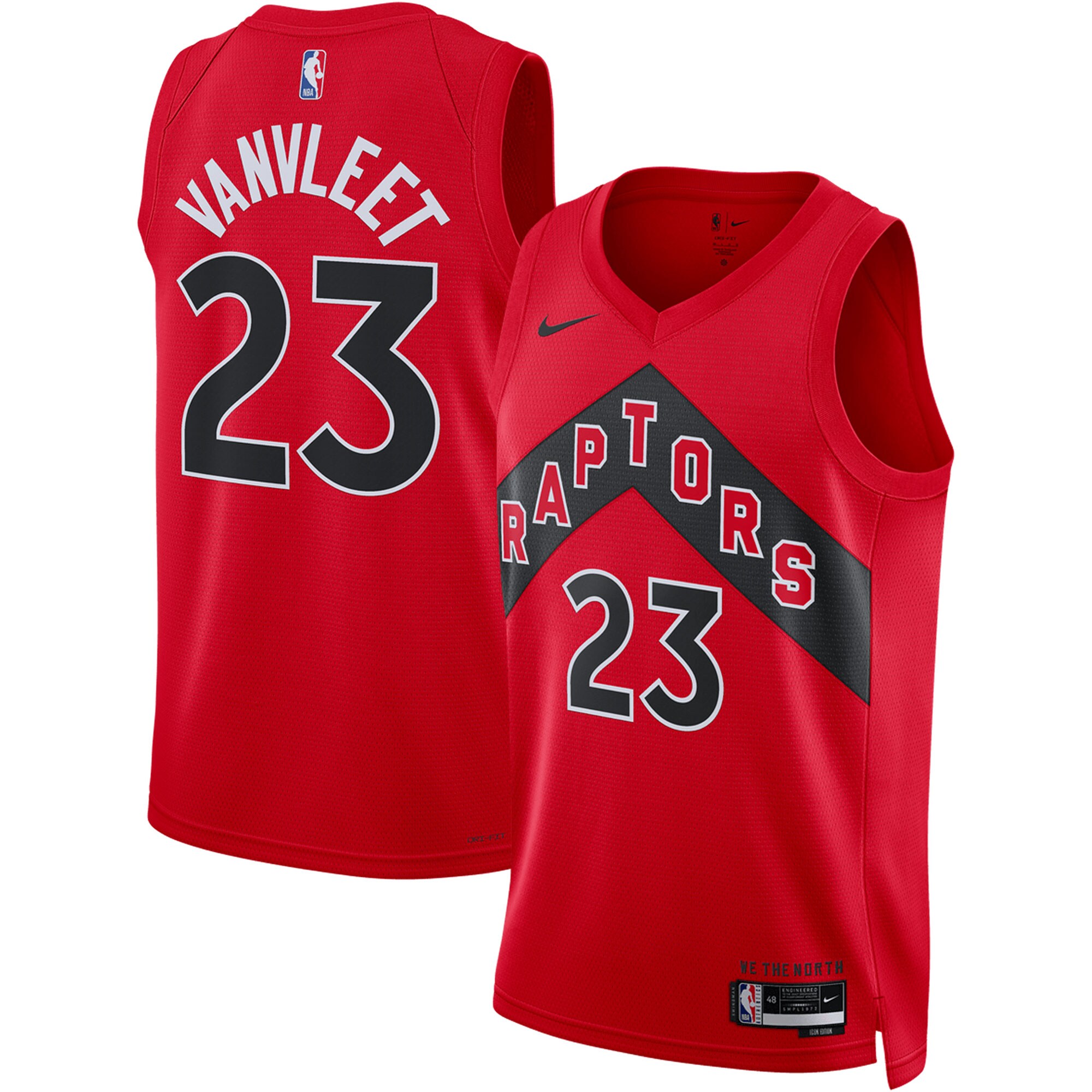 Unisex Toronto Raptors Fred VanVleet Red Swingman Jersey - Icon Edition