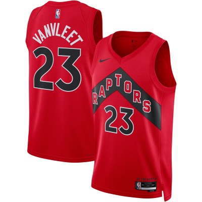 Unisex Toronto Raptors Fred VanVleet Red Swingman Jersey - Icon Edition 01