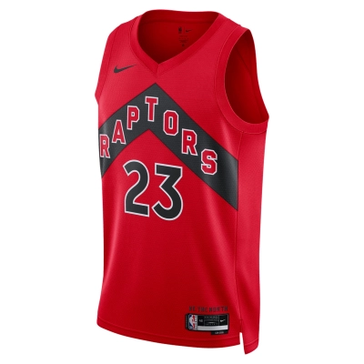 Unisex Toronto Raptors Fred VanVleet Red Swingman Jersey - Icon Edition 02