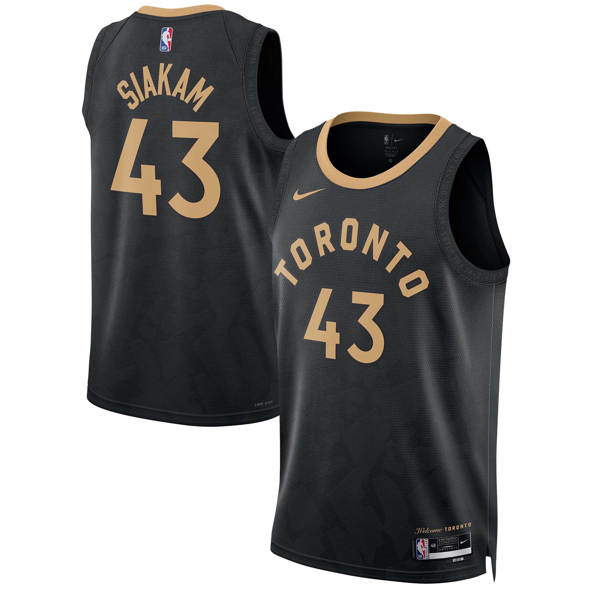 Unisex Toronto Raptors Pascal Siakam Black 2022/23 Swingman Jersey - City Edition