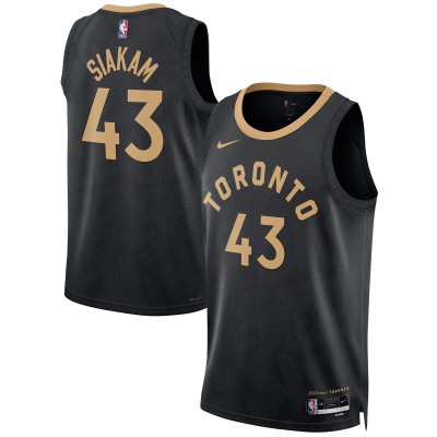Unisex Toronto Raptors Pascal Siakam Black 2022/23 Swingman Jersey - City Edition 01