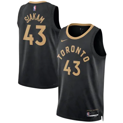 Unisex Toronto Raptors Pascal Siakam Black 2022/23 Swingman Jersey - City Edition 01