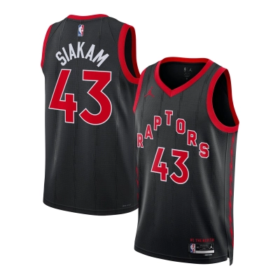 Unisex Toronto Raptors Pascal Siakam Black Swingman Jersey - Statement Edition 01