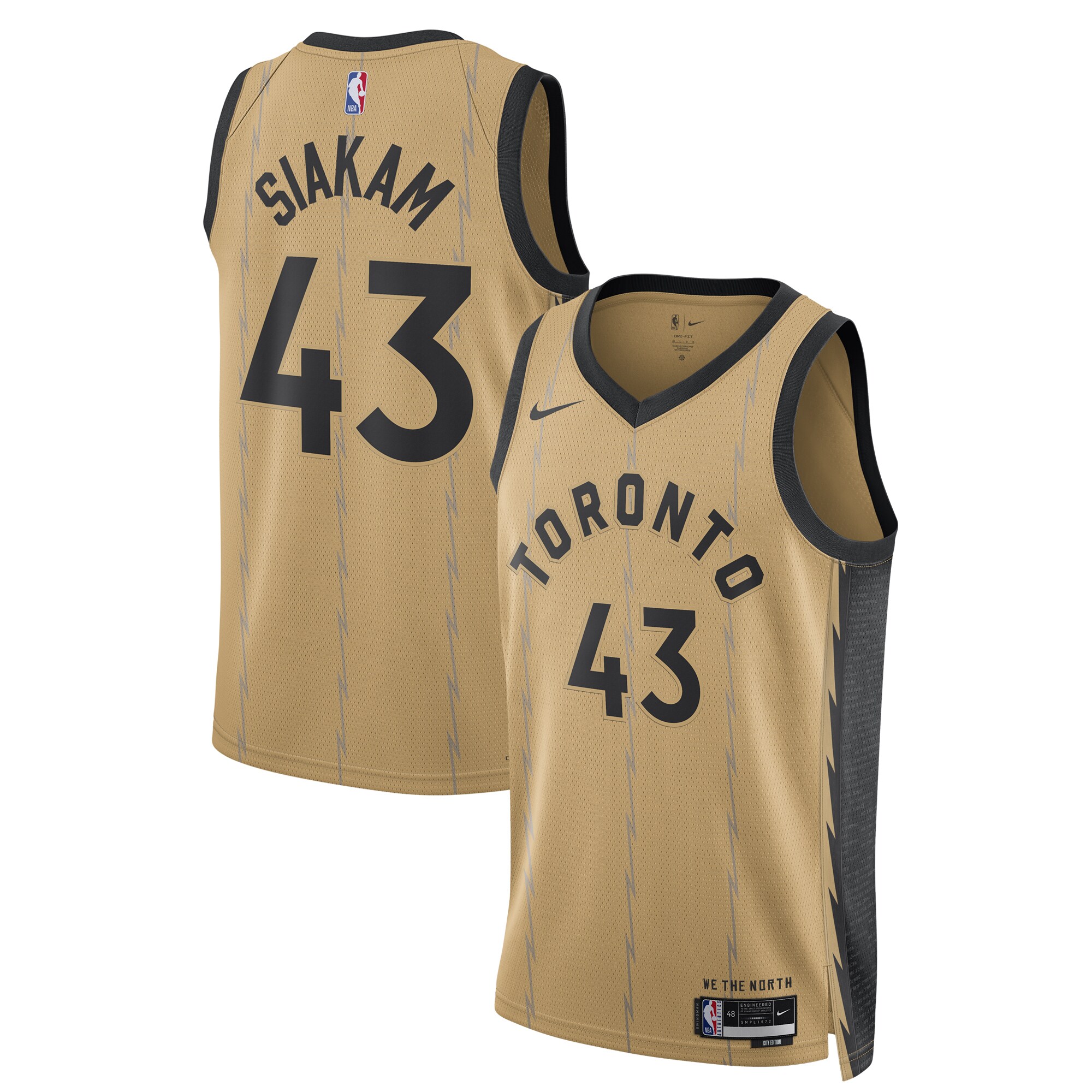Unisex Toronto Raptors Pascal Siakam Gold 2023/24 Swingman Jersey - City Edition