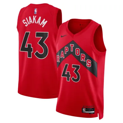 Unisex Toronto Raptors Pascal Siakam Red Swingman Jersey - Icon Edition 01