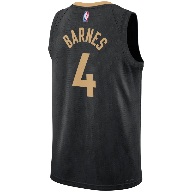 Unisex Toronto Raptors Scottie Barnes Black 2022/23 Swingman Jersey - City Edition