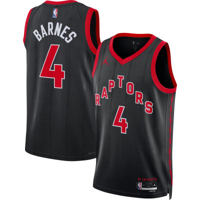 Unisex Toronto Raptors Scottie Barnes Black Swingman Jersey - Statement Edition 01