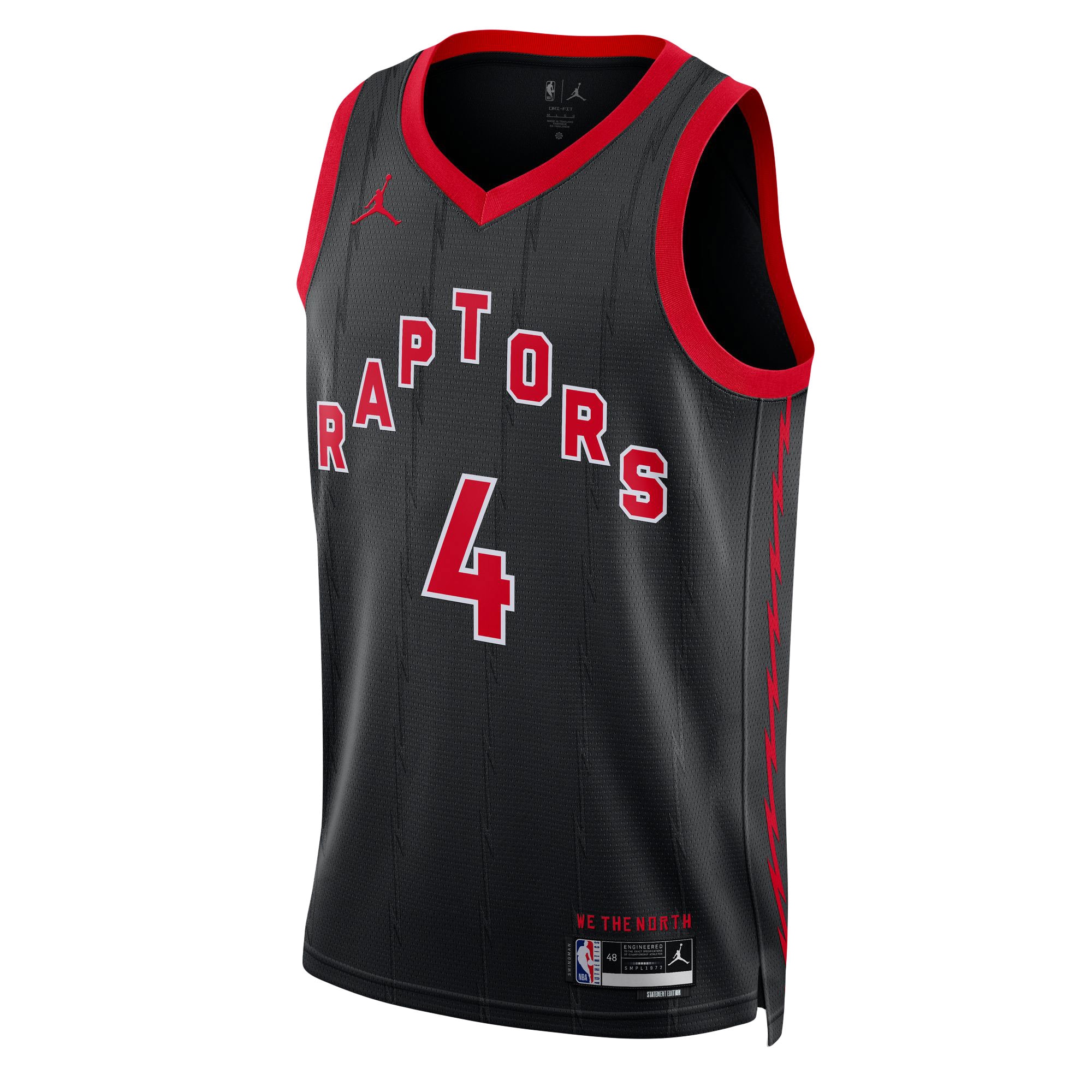 Unisex Toronto Raptors Scottie Barnes Black Swingman Jersey - Statement Edition