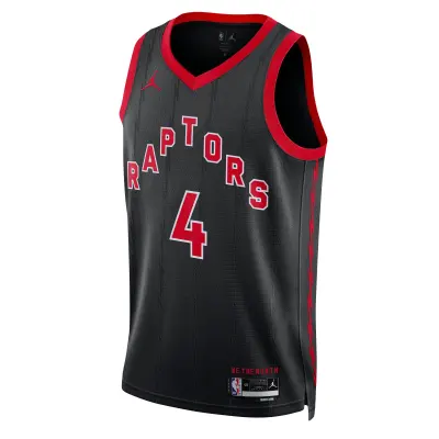 Unisex Toronto Raptors Scottie Barnes Black Swingman Jersey - Statement Edition 02