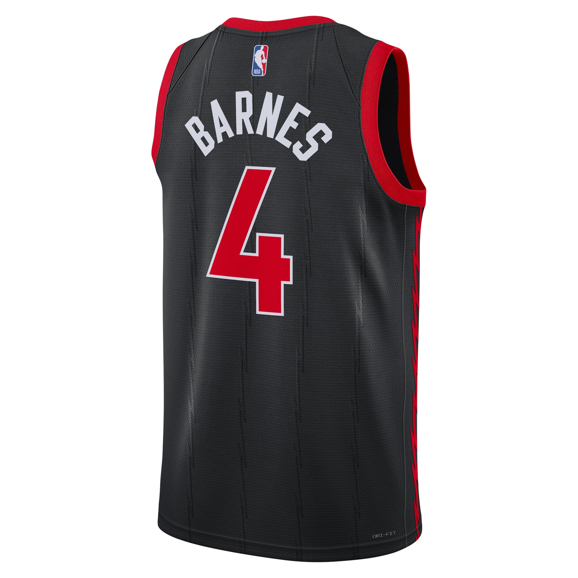 Unisex Toronto Raptors Scottie Barnes Black Swingman Jersey - Statement Edition