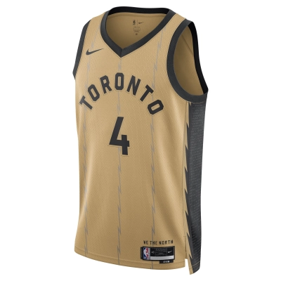 Unisex Toronto Raptors Scottie Barnes Gold 2023/24 Swingman Jersey - City Edition 02