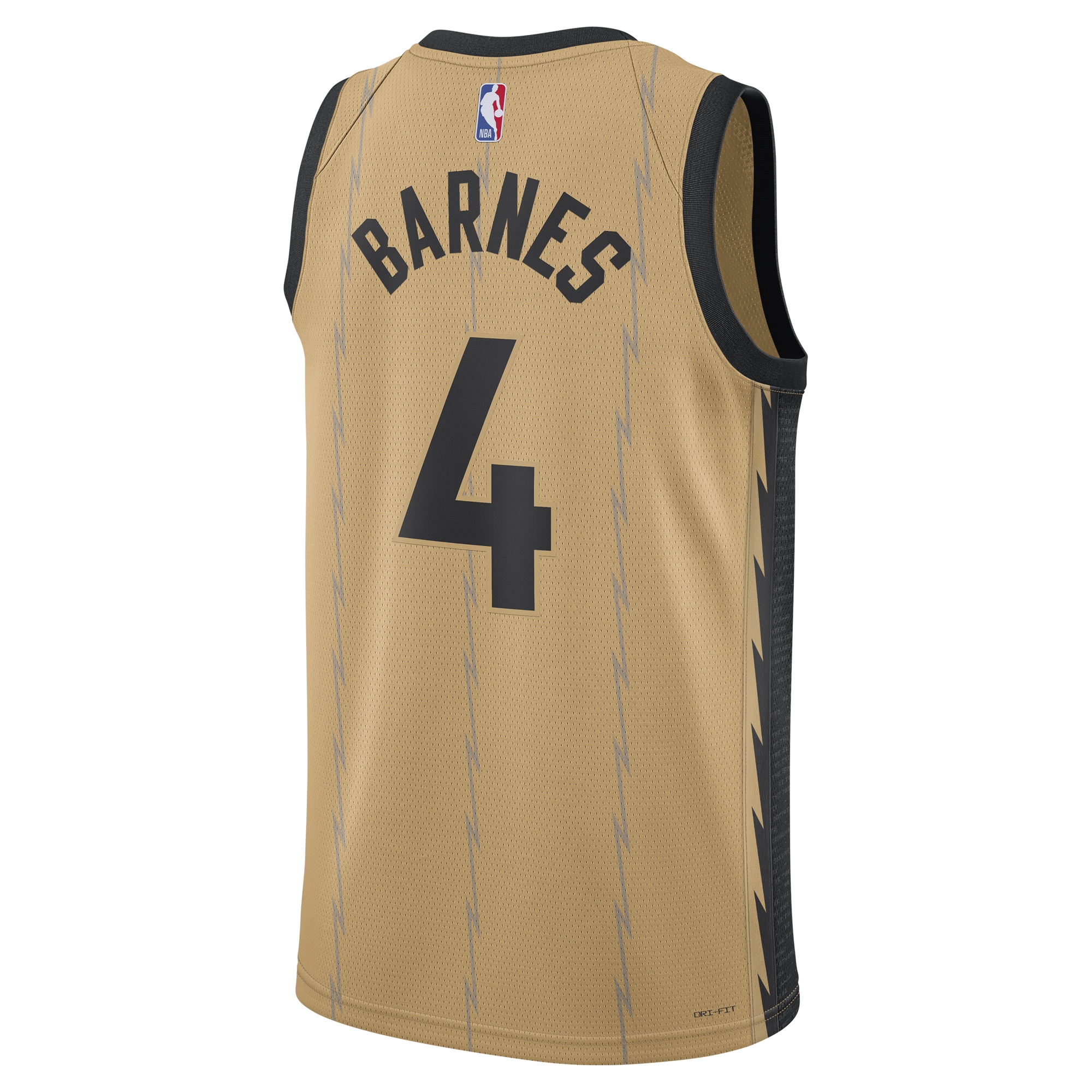 Unisex Toronto Raptors Scottie Barnes Gold 2023/24 Swingman Jersey - City Edition