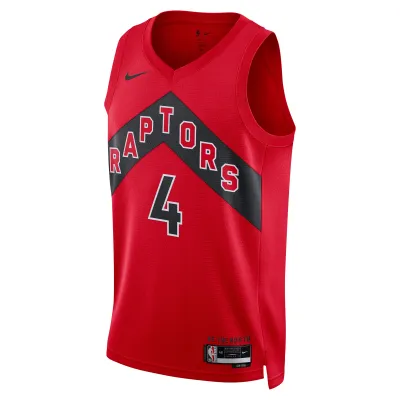 Unisex Toronto Raptors Scottie Barnes Red Swingman Jersey - Icon Edition 02
