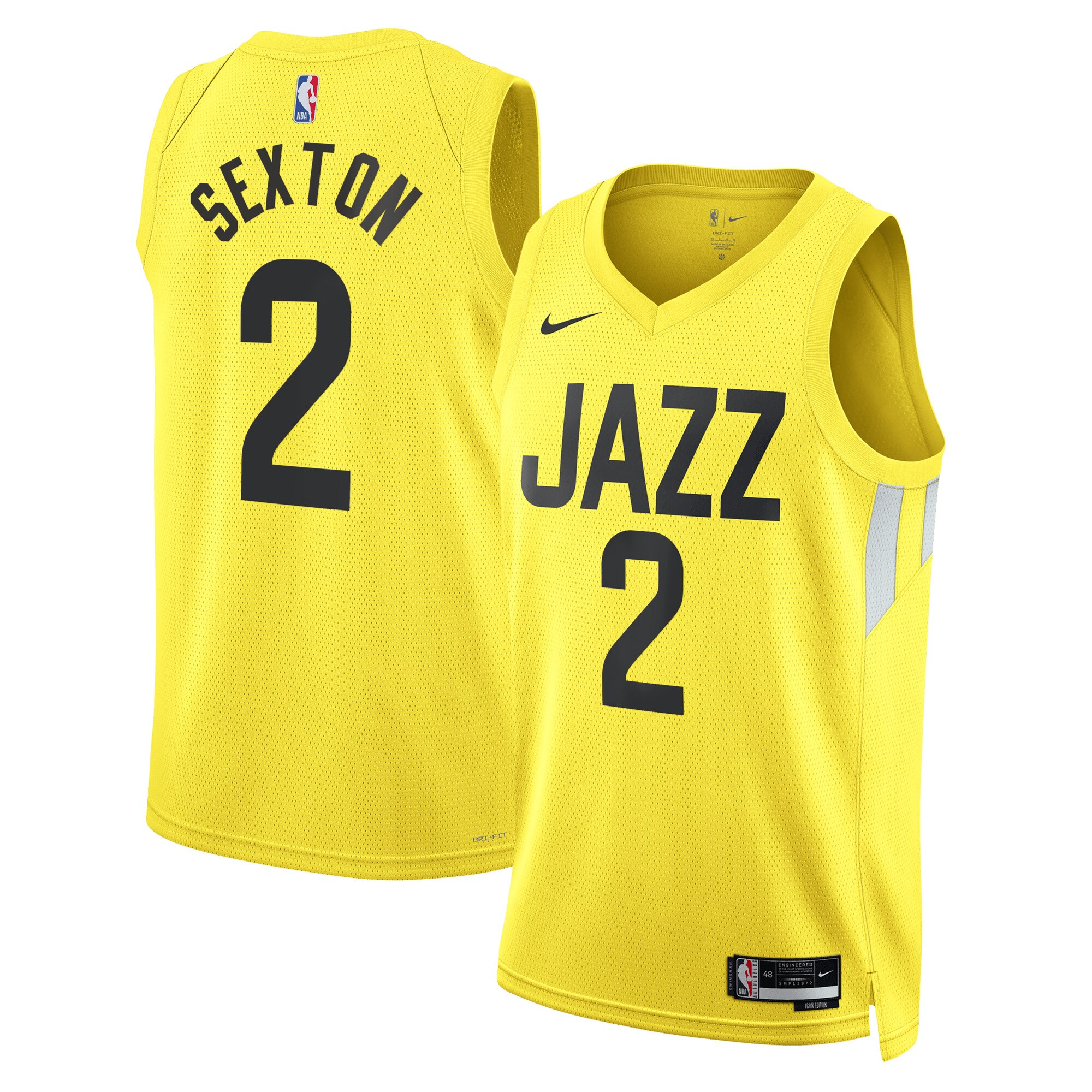Unisex Utah Jazz Collin Sexton Gold Swingman Jersey - Icon Edition