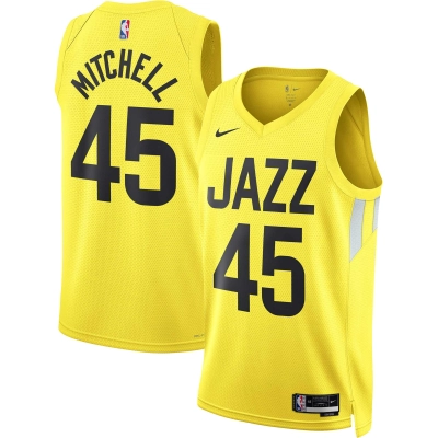 Unisex Utah Jazz Donovan Mitchell Gold Swingman Jersey - Icon Edition 01