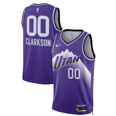 Unisex Utah Jazz Jordan Clarkson Purple 2023/24 Swingman Jersey - City Edition 01