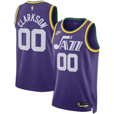 Unisex Utah Jazz Jordan Clarkson Purple Swingman Replica Jersey - Classic Edition 01