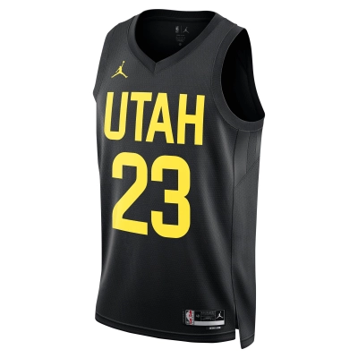 Unisex Utah Jazz Lauri Markkanen Black Swingman Jersey - Statement Edition 02