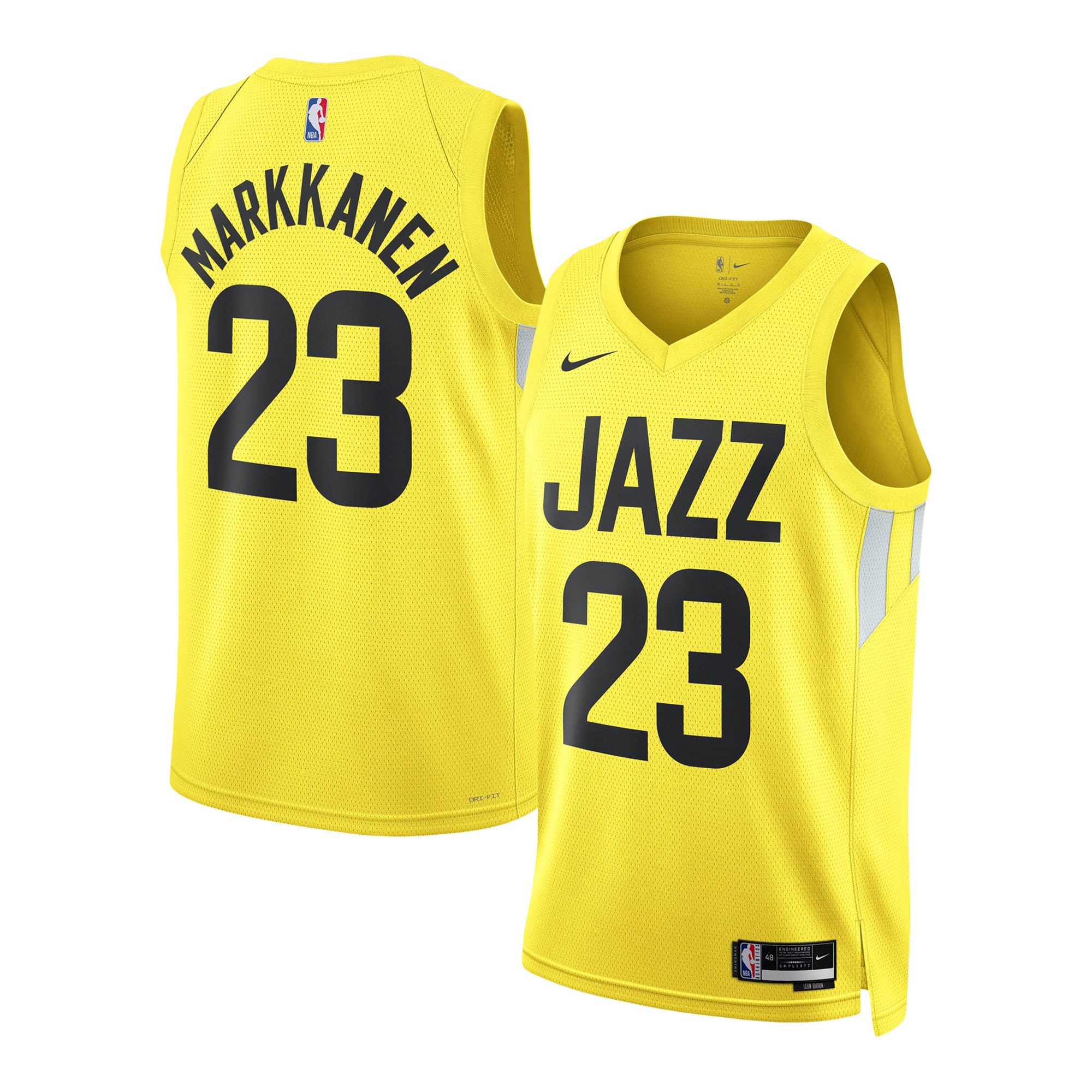 Unisex Utah Jazz Lauri Markkanen Gold Swingman Jersey - Icon Edition
