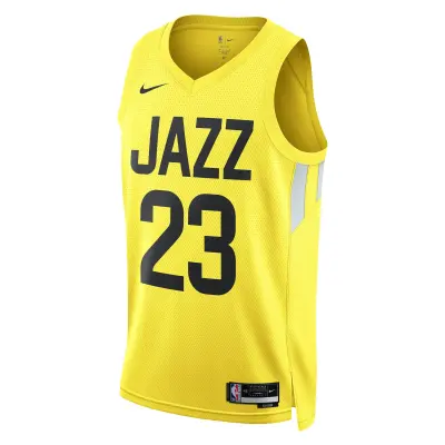 Unisex Utah Jazz Lauri Markkanen Gold Swingman Jersey - Icon Edition 02