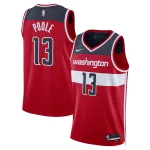 Unisex Washington Wizards Jordan Poole Red Swingman Jersey - Icon Edition
